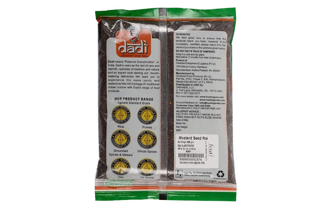 Dadi Mustard Seeds - Rai    Pack  500 grams